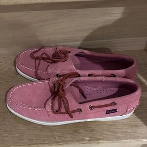 Sebago Pink Suede Boat Shoes